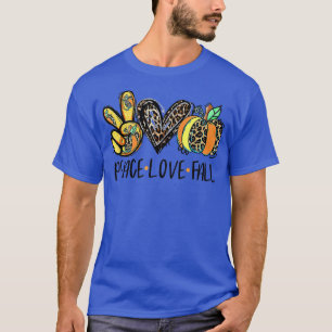 Camiseta Peace Love Fall Vibes Pumkin Season Spooky Season