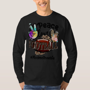 Camiseta Peace Love Futebol ModMãe Mãe Avó Leo