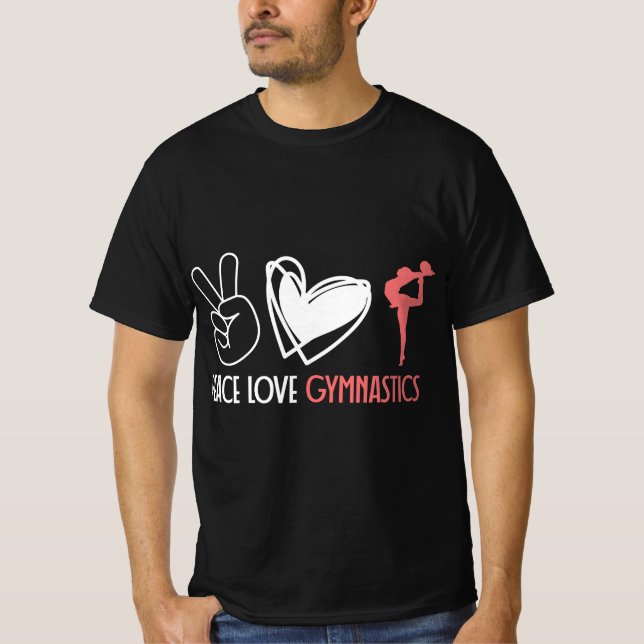 Camiseta Peace Love Gymnastics  (Frente)