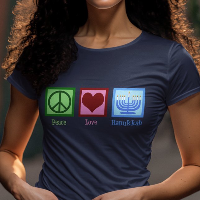 Camiseta Peace Love Hanukkah Women's (Criador carregado)