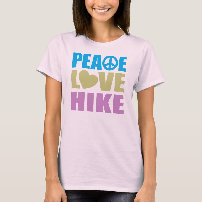 Camiseta Peace Love Hike (Frente)