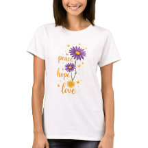 Peace Love Hope T Shirt Positivity Inspiration