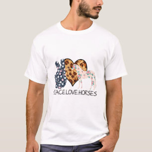 Camiseta Peace Love Horse Lover