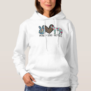Camiseta Peace Love Horses Engraçado Tee for Horse Lover
