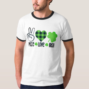 Camiseta Peace Love Irish-60682