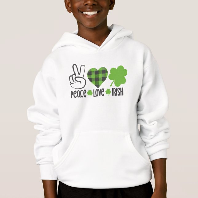 Camiseta Peace Love Irish-60682 (Frente)