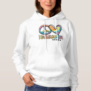 Camiseta Peace Love Kindergarten Engraçado Tie Dye Primeiro