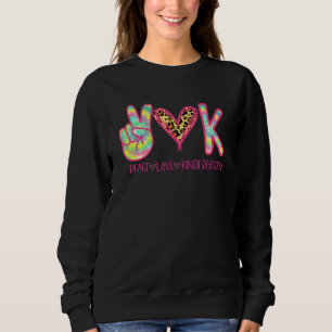 Camiseta Peace Love Kindergarten Squad De Volta À Matriz Es