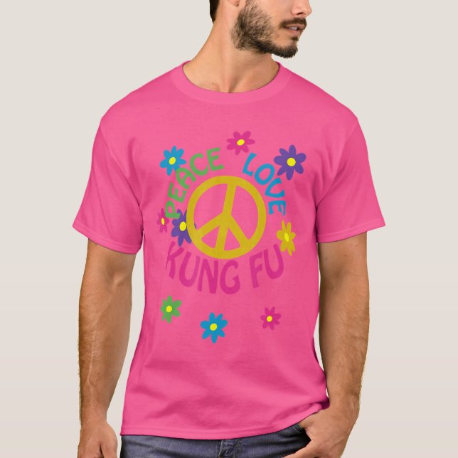 Camiseta Peace Love Kung Fu (Frente)