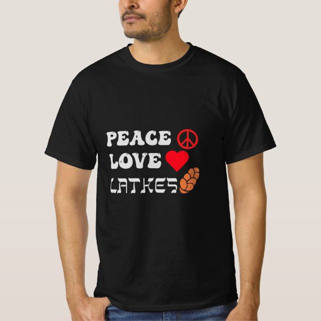 Camiseta Peace Love Latkes (Frente)