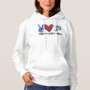Camiseta Peace Love Math Engraçado Professor