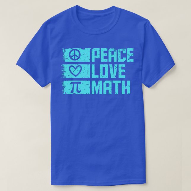 Camiseta Peace Love Matth Cote Math T (Frente do Design)