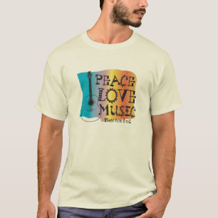 Camiseta Peace Love Music