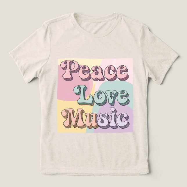 Camiseta Peace Love Music's (Design frontal)