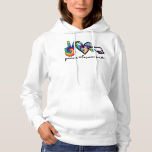 Camiseta Peace Love Natação Tie Dye Swimmer Nadando Sum