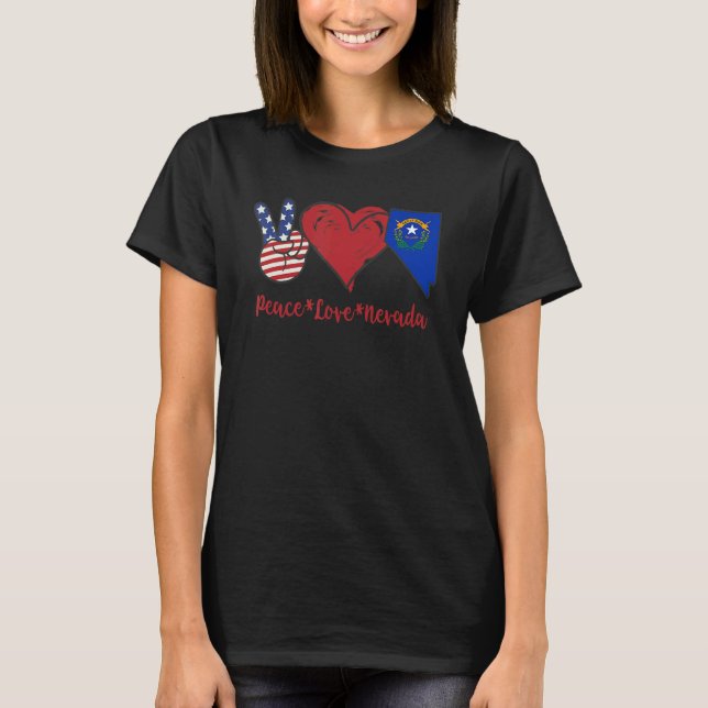 Camiseta Peace Love Nevada (Frente)