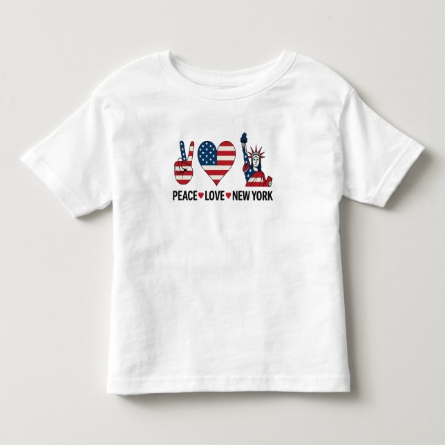 Camiseta Peace Love New York (Frente)