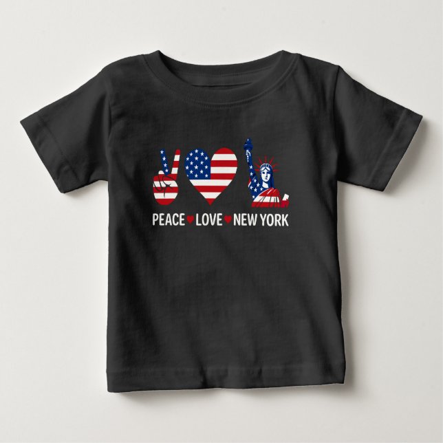 Camiseta Peace Love New York (Frente)