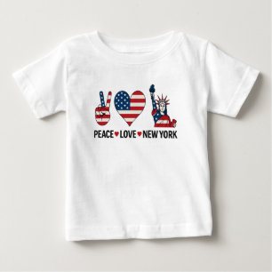 Camiseta Peace Love New York