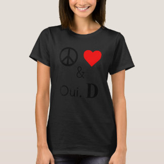 Camiseta Peace Love & Oui D