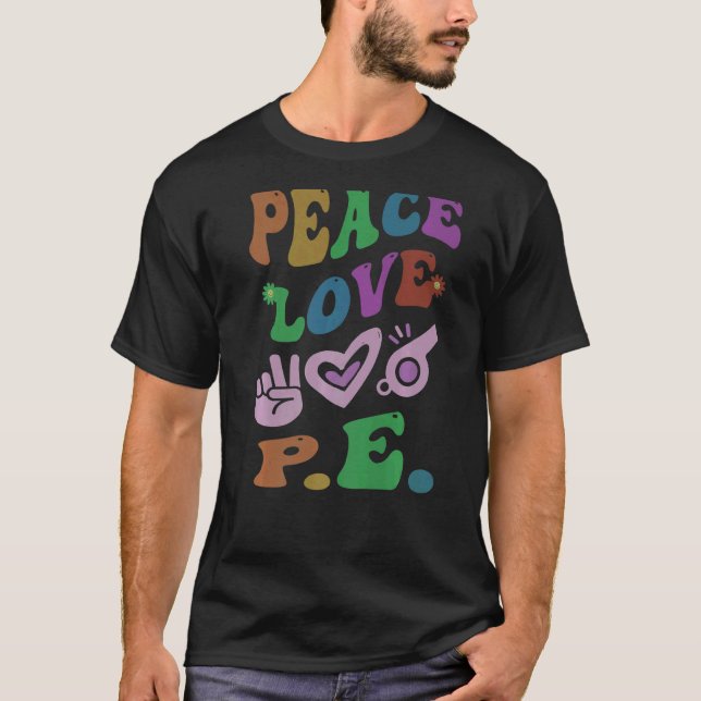 Camiseta PEACE LOVE P E Escola Superior de Groovy (Frente)