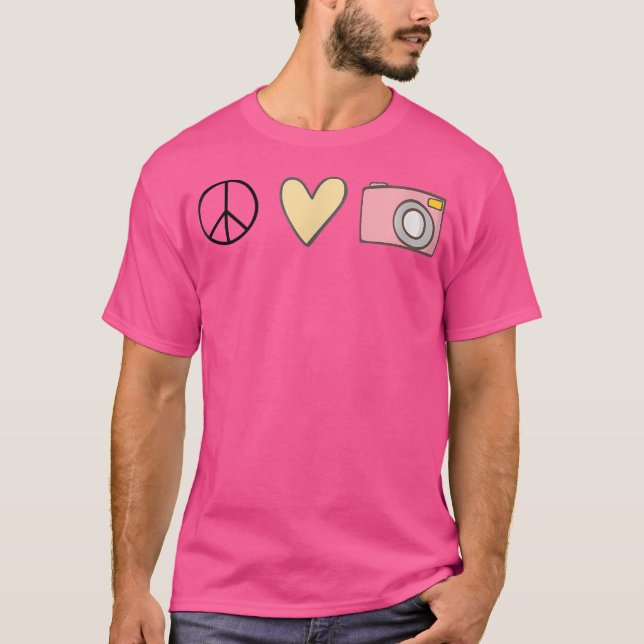 Camiseta Peace Love Photography (Frente)