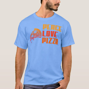 Camiseta Peace Love Pizza Amantes I Love Pizza Premium 1244