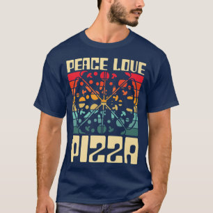 Camiseta Peace Love Pizza Lovers I Love Pizza Premium 2658