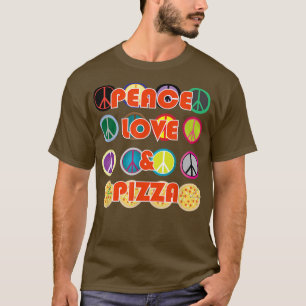 Camiseta Peace Love & Pizza T 12392651