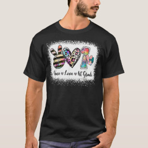 Camiseta Peace Love Primeiro Ano De Volta À Equipe 1 Da Esc