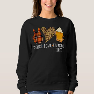 Camiseta Peace Love Pumpkin Spice Roupa, Men Women Women