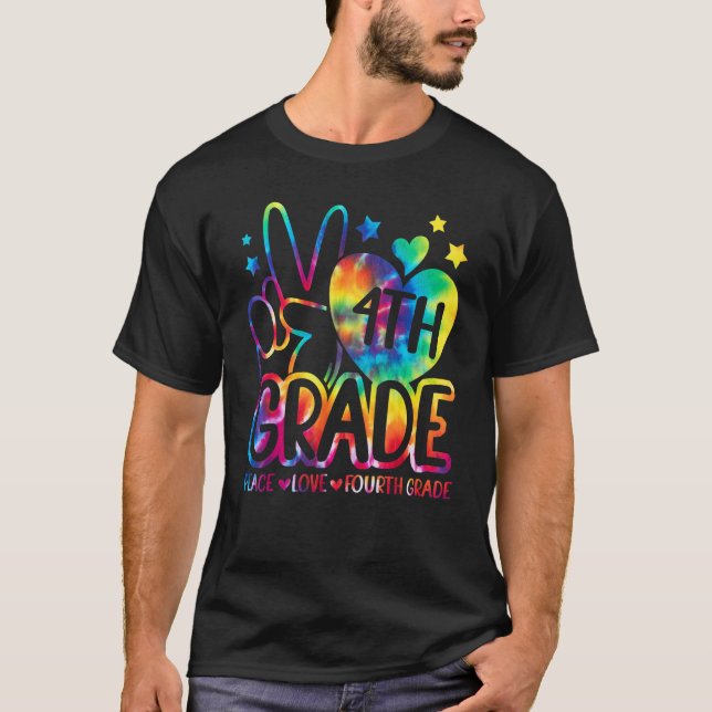 Camiseta Peace Love Quarto Grau De Volta À Equipe Da Escola (Frente)