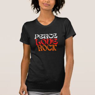 Camiseta Peace Love Rock Boho Graphens