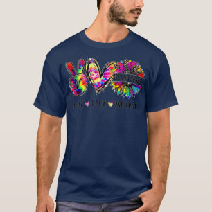 Camiseta Peace Love Segundo Grau Engraçado Tie Dye Estudant