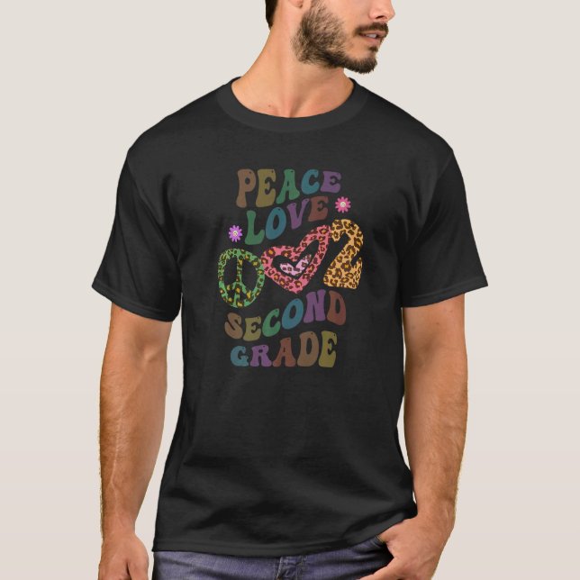 Camiseta PEACE LOVE SEGUNDO GRAU Groovy Leopard Print SE (Frente)