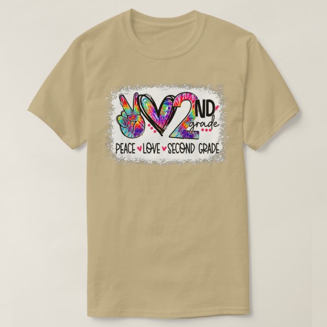 Camiseta Peace Love Segundo Grau Tie Dye Professor Bl (Frente do Design)
