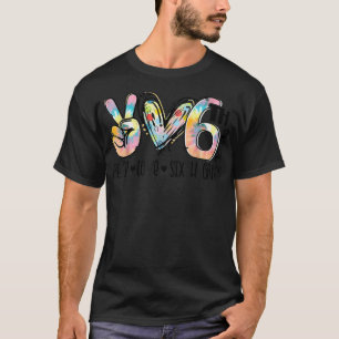 Camiseta Peace Love Sith Grade Engraçado Tie Dye Estudante 