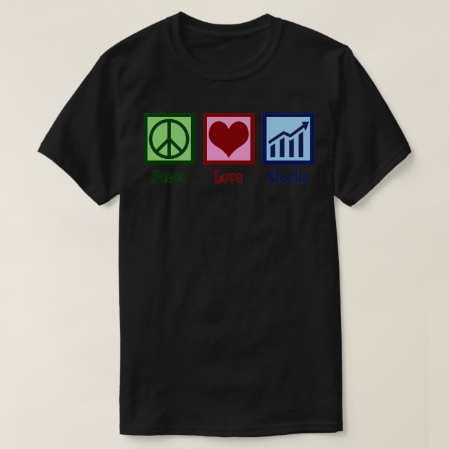 Camiseta Peace Love Stocks (Frente do Design)