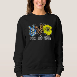 Camiseta Peace Love Sunshine Professor Sunflower Plus Size