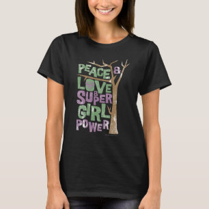 Camiseta Peace Love & Supergirl Power