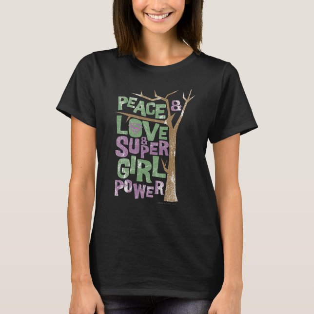 Camiseta Peace Love & Supergirl Power (Frente)