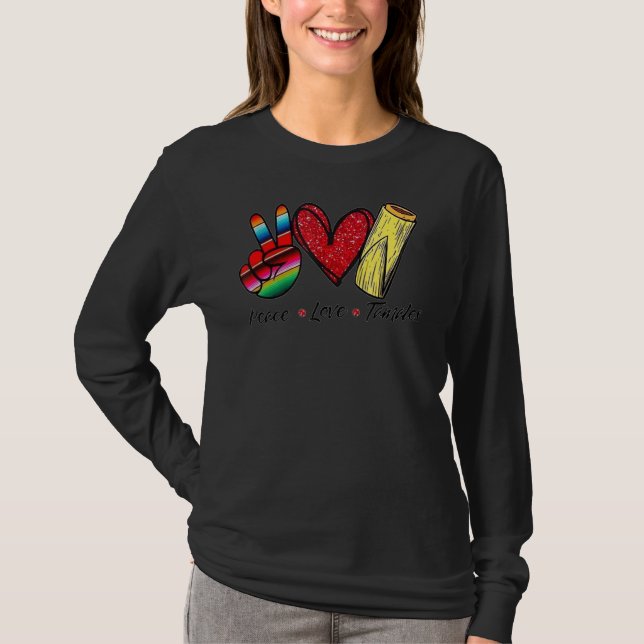 Camiseta Peace Love Tamales mexicano (Frente)