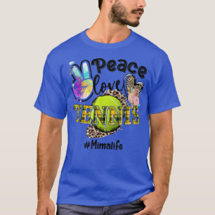 Camiseta Peace Love Tênis Mima Life Mãe Avó Leopardo