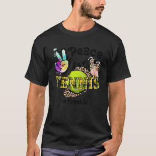 Camiseta Peace Love Tênis Mima Life Mãe Avó Leopardo