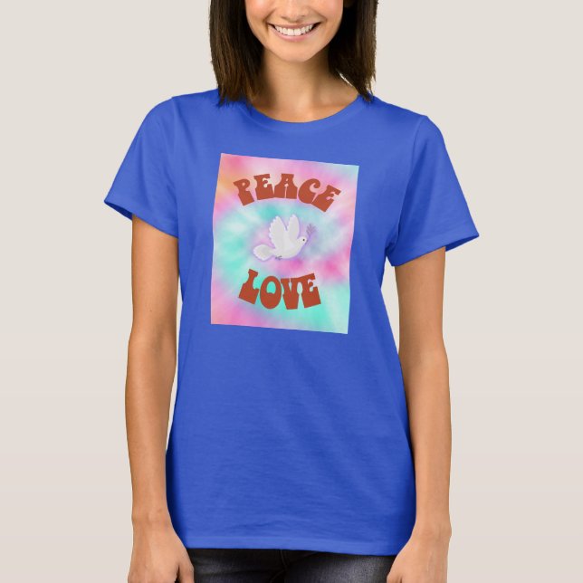 Camiseta Peace Love Tie Dye (Frente)