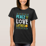 Camiseta Peace Love trava Hanukkah Chanukah judeu<br><div class="desc">O Amor Pela Paz Trava O Judeu Hanukkah Chanukah.</div>