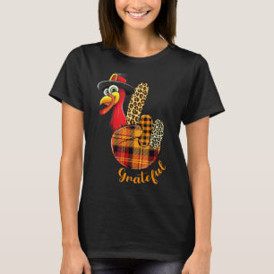 Camiseta Peace Love Turkey Grateful Turkey Sinal Obrigados