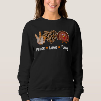 Camiseta Peace Love Turkey Pumpkin Gobble Turkey Thanksgivi
