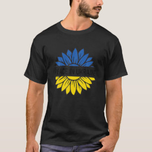 Camiseta Peace Love Ucrânia - Ucraniano Flag I Stand Com U