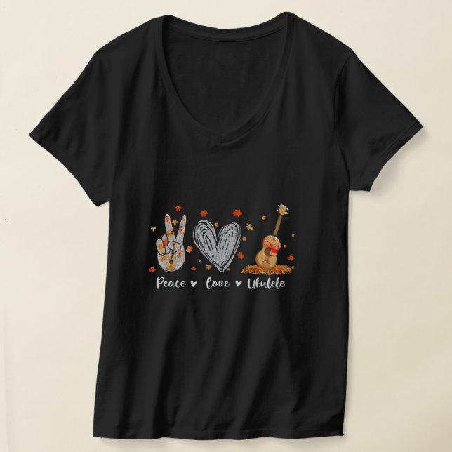 Camiseta Peace Love Ukulele (Postura )